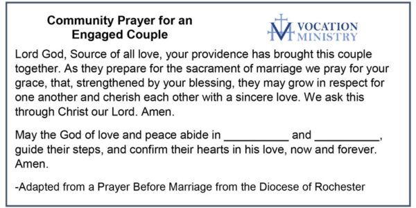 Community Prayer for Engaged Couple.