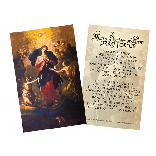 Mary Undoer of Knots Marriage Prayer Card.