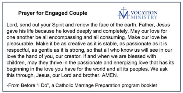 Prayer for engaged couple.