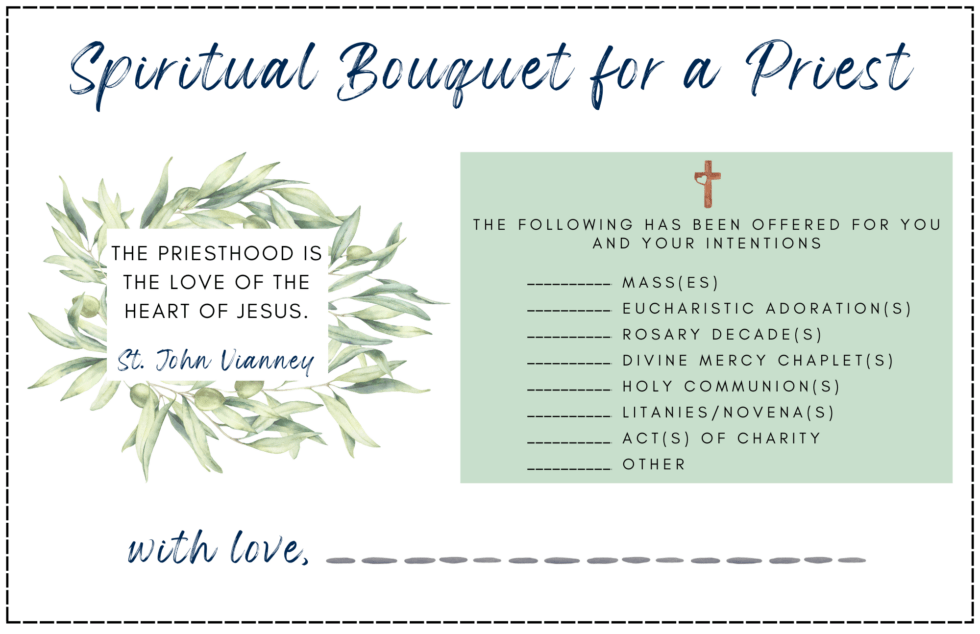 Spiritual Bouquets - Vocation Ministry